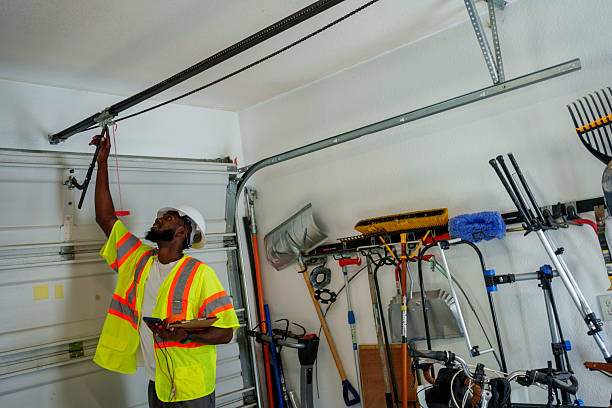 Professional Garage Door Installation technician working in La Paloma, TX